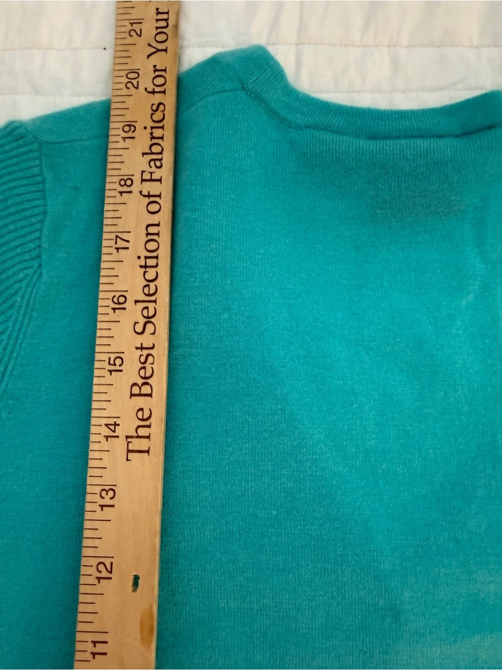 Tory Burch Cashmere Cardigan Gold Logo Buttons Tiffany Blue Size Small - Picture 10 of 13